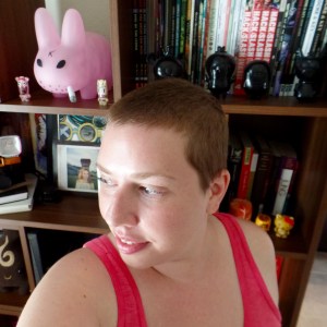 My shaved head--Month 1